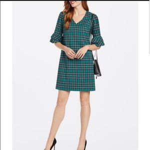 Draper James Green Plaid Shift Dress